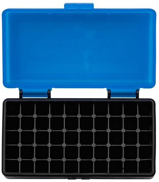 Picture of  Berry's 53852 Ammo Box  9Mm/380Acp Blue/Black Polypropylene 50Rd