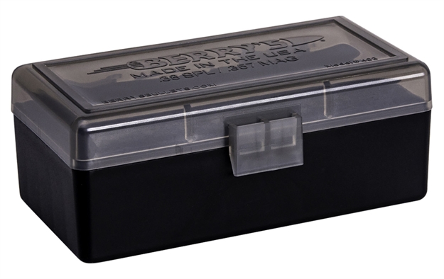 Picture of  Berry's 92948 Ammo Box  38Special/357Mag Smoke/Black Polypropylene 50Rd
