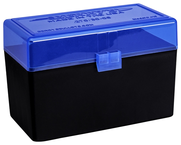 Picture of  Berry's 82467 Ammo Box  243/308Win Blue/Black Polypropylene 50Rd