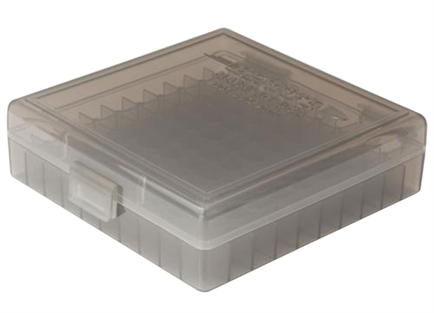 Picture of Berrys 01010 Ammo Box Handgun Ammunition Ammo Box 380/9Mm 1.23" Oal X .40" 100 RD Polypropylene Smoke