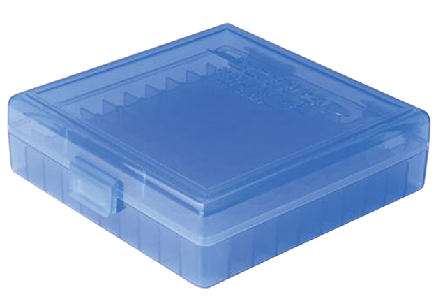 Picture of Berrys 01020 Ammo Box Handgun Ammunition Ammo Box 380/9Mm 1.23" Oal X .40" 100 RD Polypropylene Blue