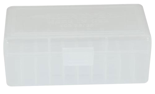 Picture of Berrys 40303 Ammo Box Handgun Ammunition Ammo Box .38/.357 1.70" Oal X .40" 50 RD Injection Molded Polymer Clear