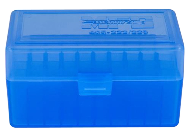 Picture of Berrys 40502 Ammo Box Rifle Ammunition Ammo Box .223/5.56Mm 2.33" Oal X .42" 50 RD Polypropylene Blue