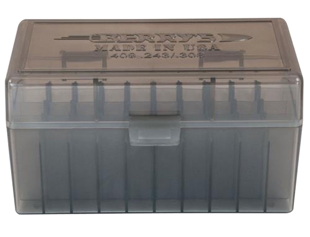 Picture of Berrys 40901 Ammo Box Rifle Ammunition Ammo Box 243/308 1.35" Oal X .48" 50 RD Polypropylene Smoke