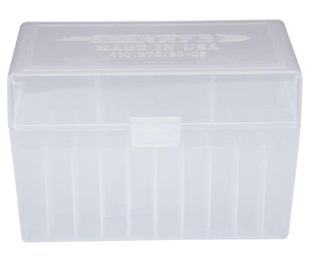 Picture of Berrys 41001 Ammo Box Rifle Ammunition Ammo Box 270/30-06 3.6" Oal X .52" 50 RD Polypropylene Clear