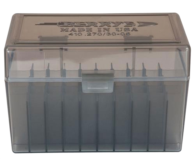 Picture of Berrys 41003 Ammo Box Rifle Ammunition Ammo Box 270/30-06 3.6" Oal X .52" 50 RD Polypropylene Smoke