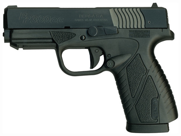 Picture of Bersa Bpcc Semi Auto Pistol 380 Acp, 3.3 In, Poly Grip, 8+1 Rnd, Sub Compact Blk Frame, DA BP380MCC