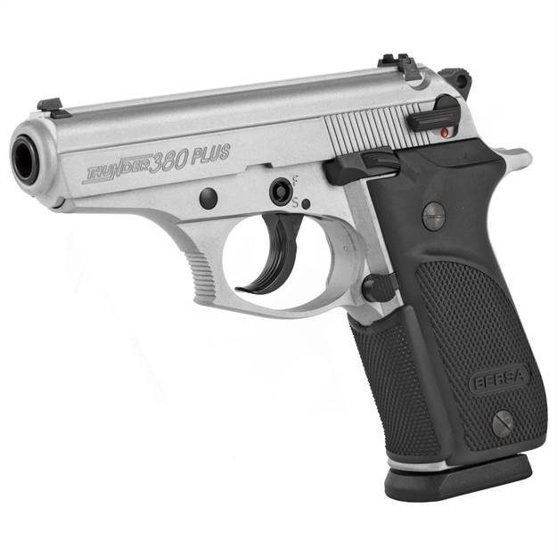 Picture of Bersa Thunder Plus Semi Auto Pistol 380 Acp, 3.5 In, Poly Grp, 15+1 Rnd, Nickel Frame THUN380PNKL15 091664903868