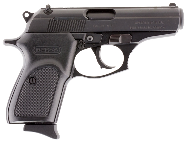 Picture of  Bersa T380m8 Thunder  Micro-Compact Frame 380 Acp 8+1, 3.50" Black Steel Barrel, Matte Black Serrated Steel Slide & Aluminum Frame 810083200033