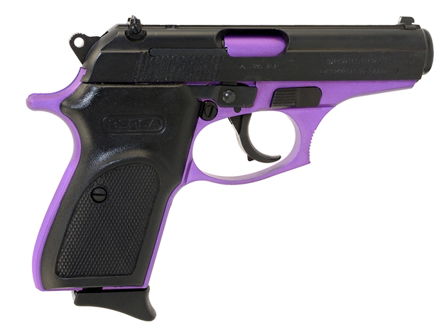 Picture of  Bersa T380prp8 Thunder  Micro-Compact Frame 380 Acp 8+1, 3.50" Purple Cerakote Steel Barrel, Matte Black Serrated Steel Slide, Purple Cerakote Aluminum Frame