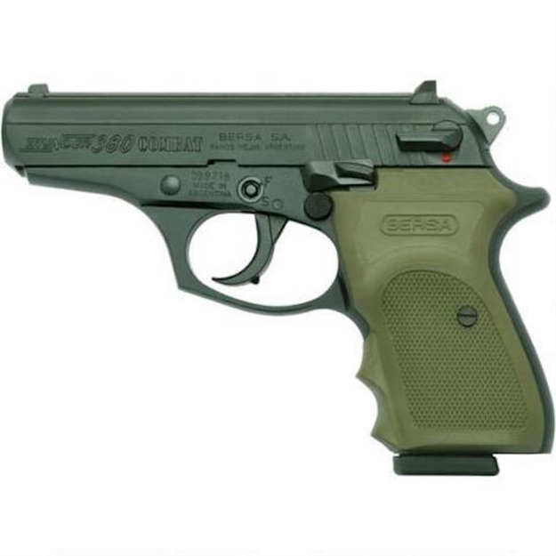 Picture of Bersa Thunder Combat Semi-Auto Pistol, 380 Acp, 3.5" Bbl, Matte, Olive Rubber Grips, 8+1 Rnd, D.A. T380MC