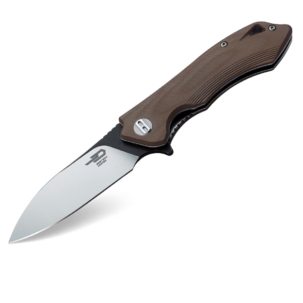Picture of Bestech Beluga Folder 4.3 IN Satin Plain Beige G-10 Handle