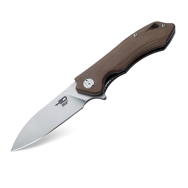 Picture of Bestech Beluga Folder 4.3 IN Stonewash Plain Beige G-10 Hndl