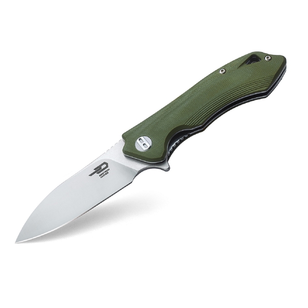 Picture of Bestech Beluga Folder 4.3 IN Stonewash Plain Green G-10 Hndl