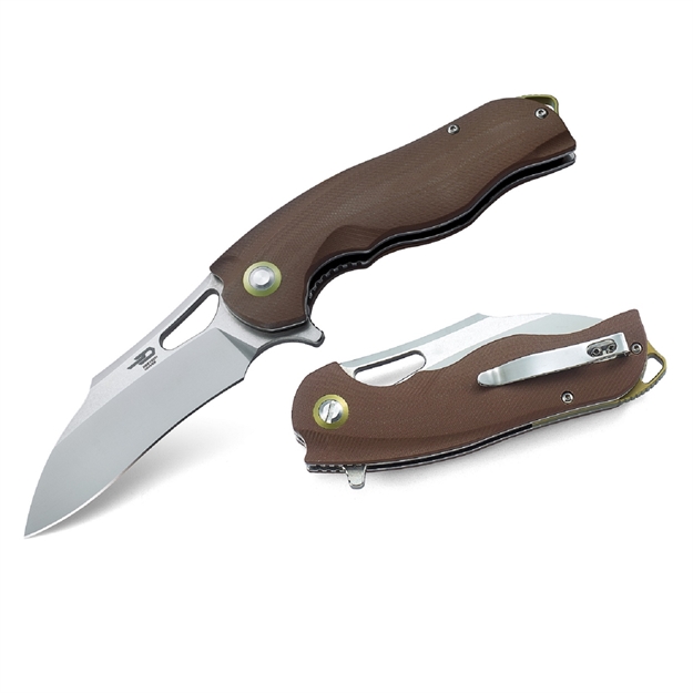 Picture of Bestech Rhino Folder 3.625 IN Satin Plain Beige G-10 Handle