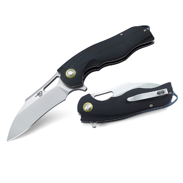 Picture of Bestech Rhino Folder 3.625 IN Satin Plain Black G-10 Handle