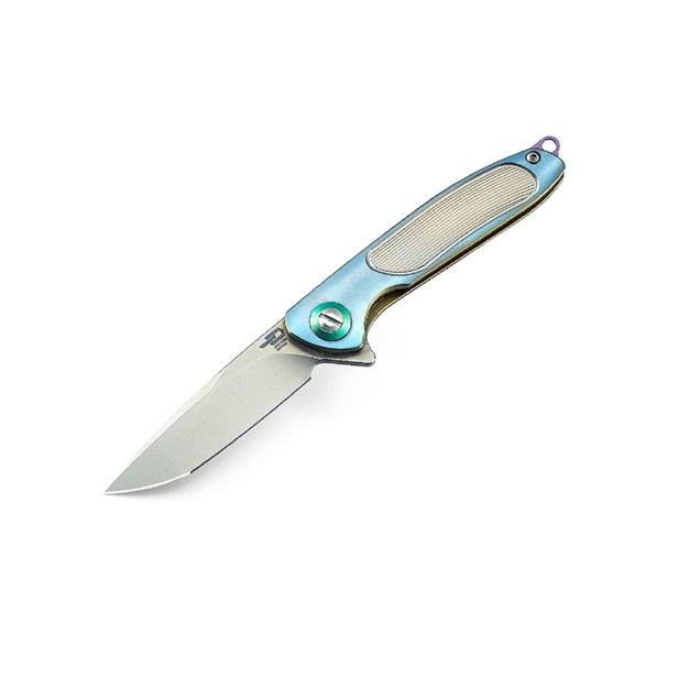 Picture of Bestech Sapphire Folder 2.36 IN Plain Silver Titanium Handle