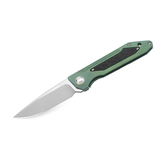 Picture of Bestech Shinkanzen Folder Bb-Satin Plain Green Titanium Hndl