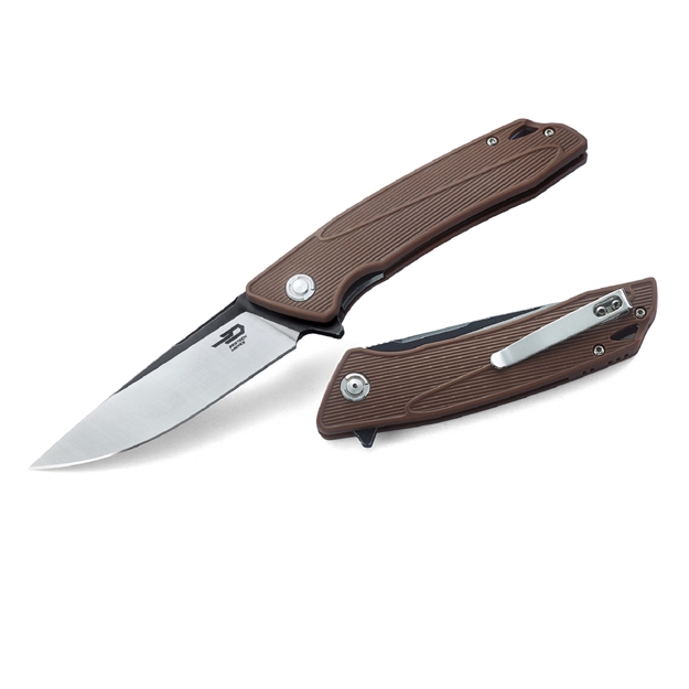 Picture of Bestech Spike Folder 3.75 IN Plain Beige Nylon Handle