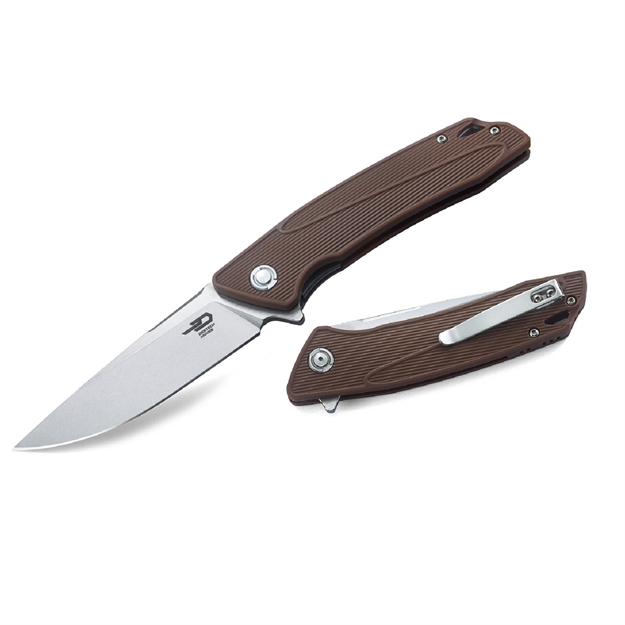 Picture of Bestech Spike Folder 3.75 IN Stonewash Plain Beige Nylon