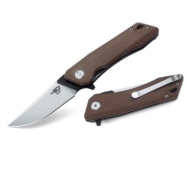 Picture of Bestech Thorn Folder 4.3 IN Satin Plain Beige G-10 Handle