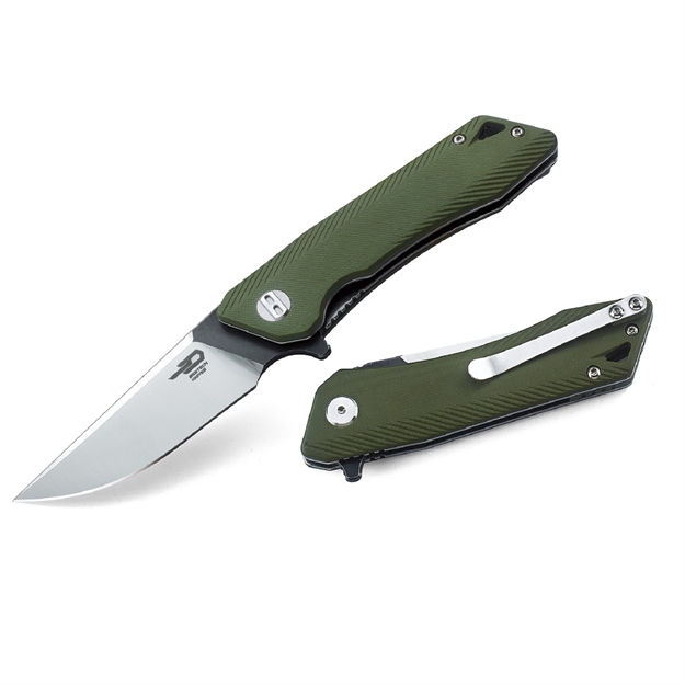 Picture of Bestech Thorn Folder 4.3 IN Satin Plain Green G-10 Handle