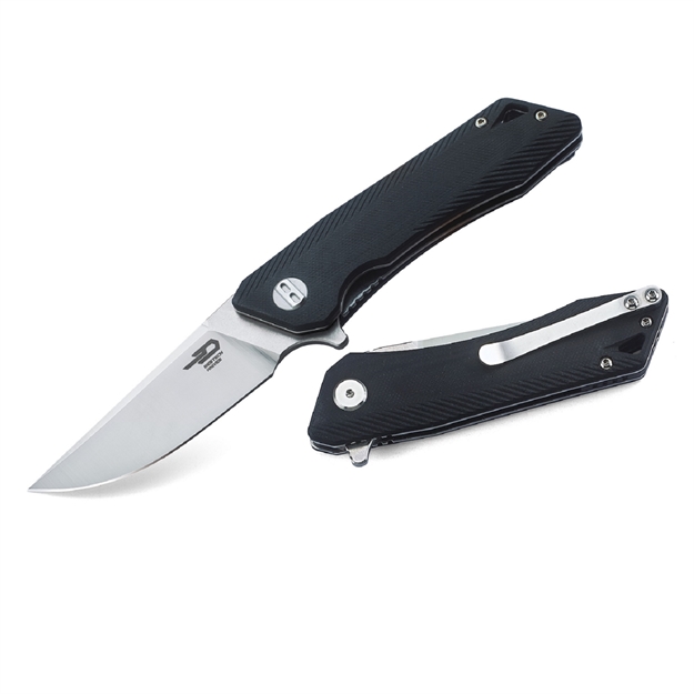 Picture of Bestech Thorn Folder 4.3 IN Stonewash Plain Black G-10 Hndl