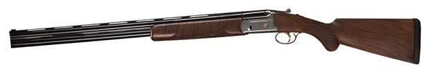 Picture of  Bettinsoli Usa Bost202822 Omega Steel 20 Gauge Break Open 3" 2Rd 28" Blued 28" Vent Rib Barrel Stainless Engraved Stainless Receiver Walnut Wood Fixed Stock Ambidextrous Hand