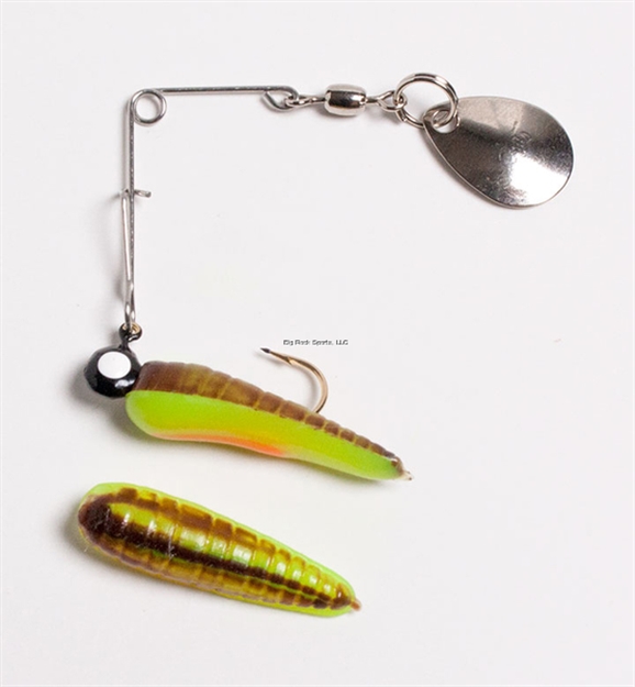 Picture of Betts Tackle Spin Grub Lure, 1 1/4", 1/16 Oz, Chartreuse Crawfish