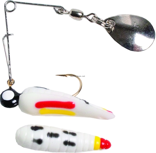 Picture of Betts Tackle Spin Grub Lure, 1 1/4", 1/16 Oz, White Coachdog