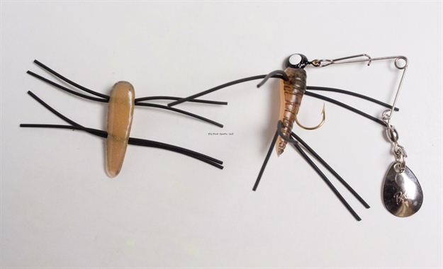 Picture of Betts Tackle Spin Grunts Grub Lure, 1", 1/32 Oz, Cricket/White Legs