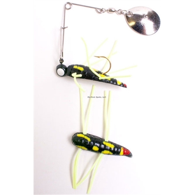 Picture of Betts Tackle Spin Grunts Grub Lure, 1 1/4", 1/16 Oz, Black Coachdog