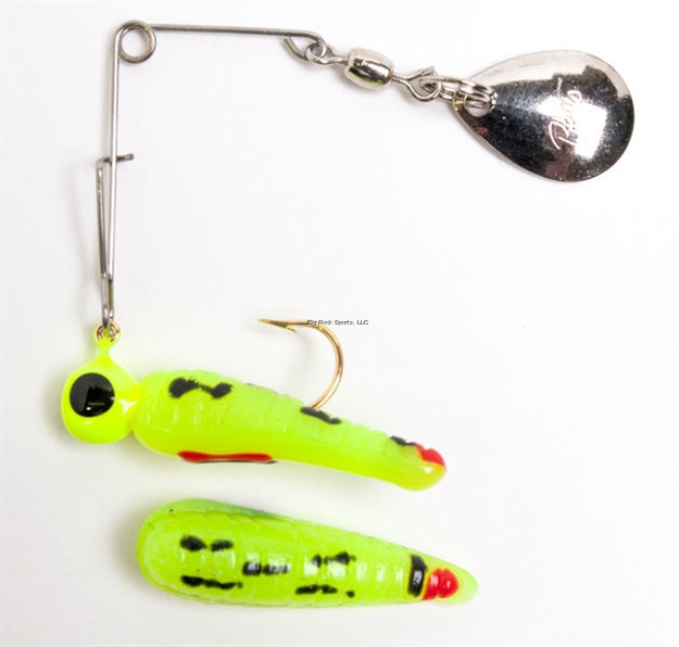 Picture of Betts Tackle Spin Magnum Series Grub Lure, 1", 1/16 Oz, Chartreuse Coachdog/Chartreuse With Black Eye