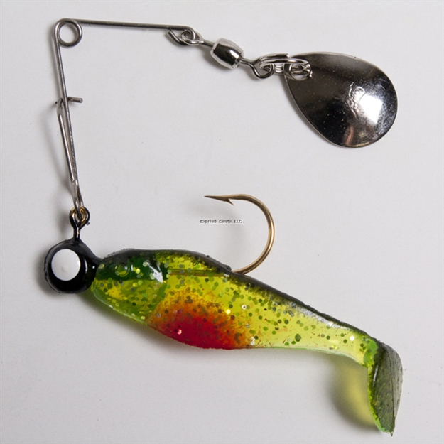 Picture of Betts Tackle Spin Pogy Shad , 3", 1/8 Oz, Chartreuse Glitter, Floating