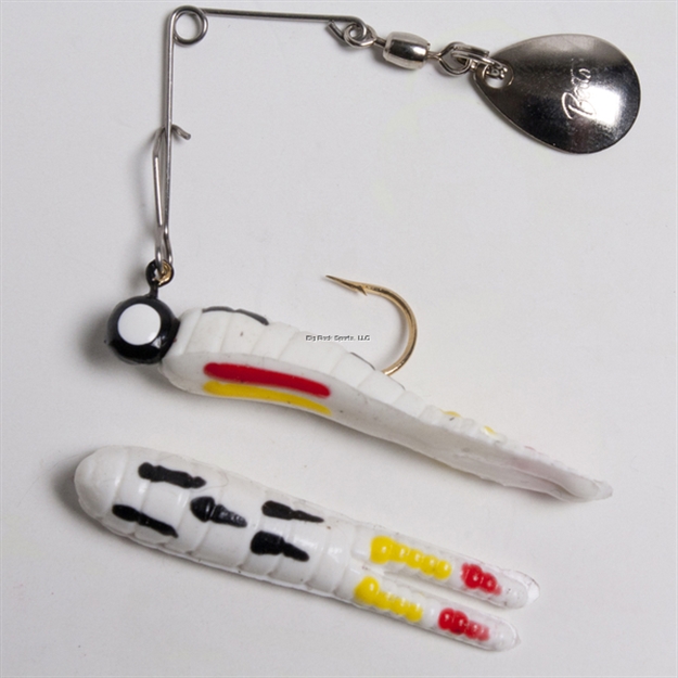 Picture of Betts Tackle Spin Split Tail Lure, 1", 1/32 Oz, White Coachdog