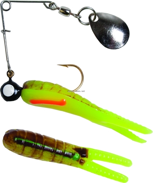 Picture of Betts Tackle Spin Split Tail Lure, 7/8", 1/50 Oz, Chartreuse Crawfish
