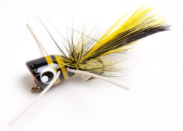 Picture of Betts Tackle Bee Pop Popper Black/Yellow Stripes SZ 8