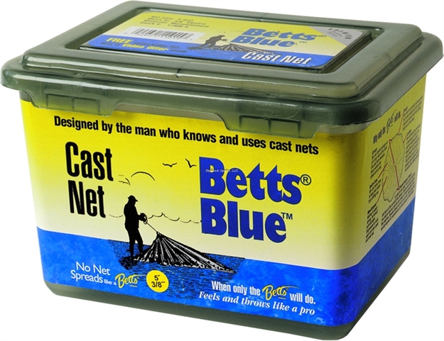 Picture of Betts Tackle Blue Mono Cast Net 7' 1/2" Mesh 1.2Lb Lead Per Ft, Boxed