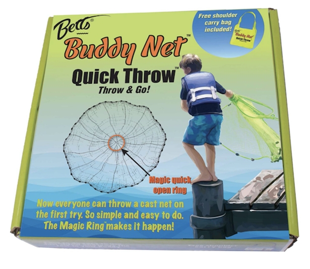 Picture of Betts Tackle Buddy Throw Mono Cast Net 3 1/2' 3/8" Mesh Chartreuse CH35-I-EZ