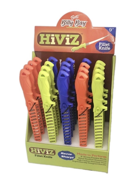 Picture of Betts Tackle HI Viz 9" Fillet Knife Display 20 Pcs FKD9 042621010815