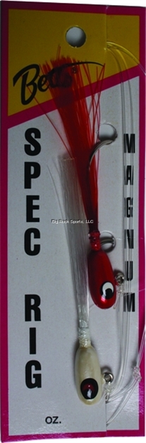 Picture of Betts Tackle Magnum Spec Rig , 1/4 Oz, White/Red, 2/Pack