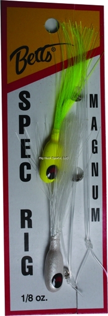 Picture of Betts Tackle Magnum Spec Rig , 1/8 Oz, Chartreuse/White, 2/Pack