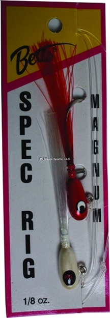Picture of Betts Tackle Magnum Spec Rig , 1/8 Oz, White/Red, 2/Pack