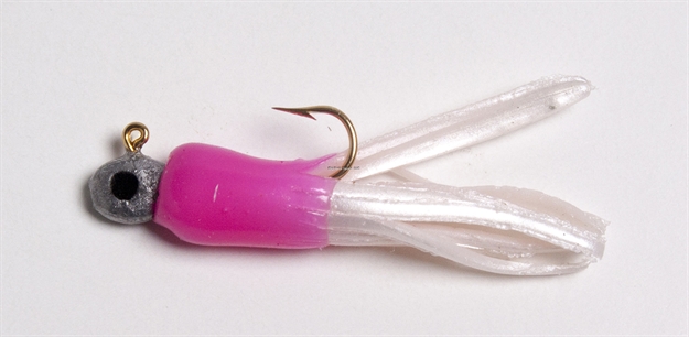 Picture of Betts Tackle Mini Tube Jig, 1/16 Oz, Pink/Pearl, 3/Pack