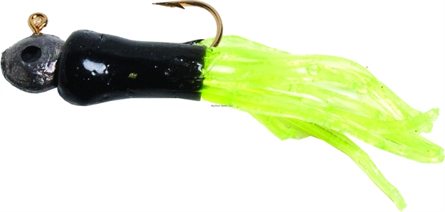 Picture of Betts Tackle Mini Tube Jig, 1/32 Oz, Black/Chartreuse, 3/Pack