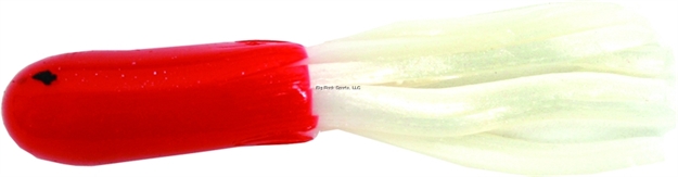 Picture of Betts Tackle Mini Tube Tail, 1 1/2", Red/Pearl, 20/Pack