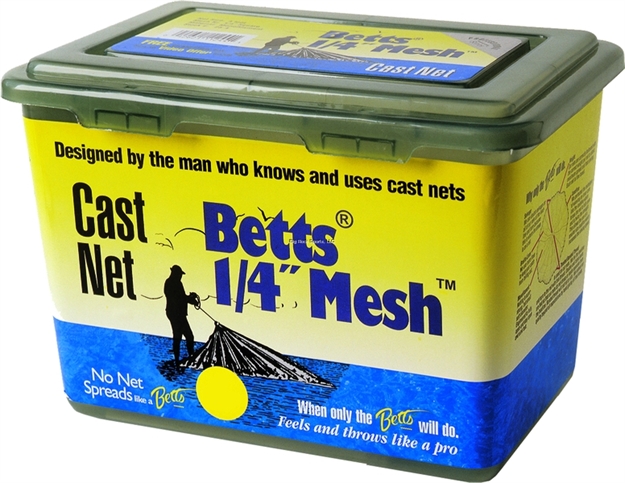 Picture of Betts Tackle Mono Bait Cast Net 6' 1/4" Mesh 1Lb Lead Per Ft, Boxed