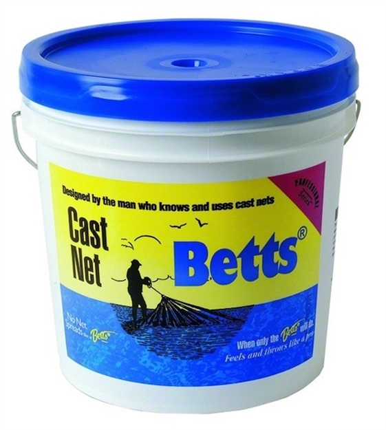 Picture of Betts Tackle Mullet Cast Net, Mono, 7' 1" Mesh 1.2Lb Lead Per Ft, Bucket 18-7