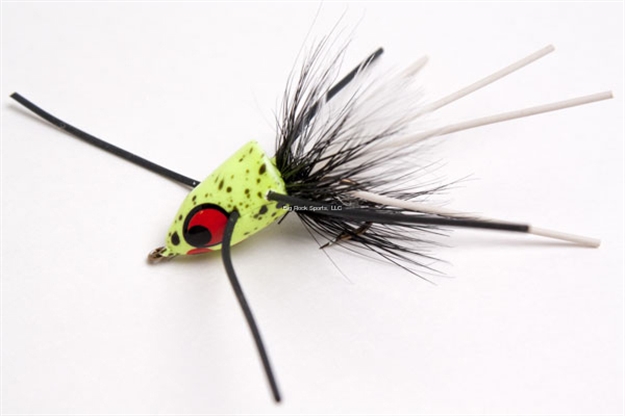 Picture of Betts Tackle Pop-N-Fish Fly Popper, SZ 8, Glow/Speck/Black/White, Floating