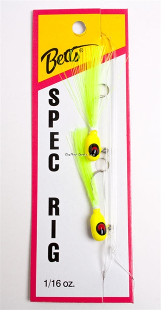 Picture of Betts Tackle Spec Rig , 1/16 Oz, Chartreuse/Chartreuse, 2/Pack